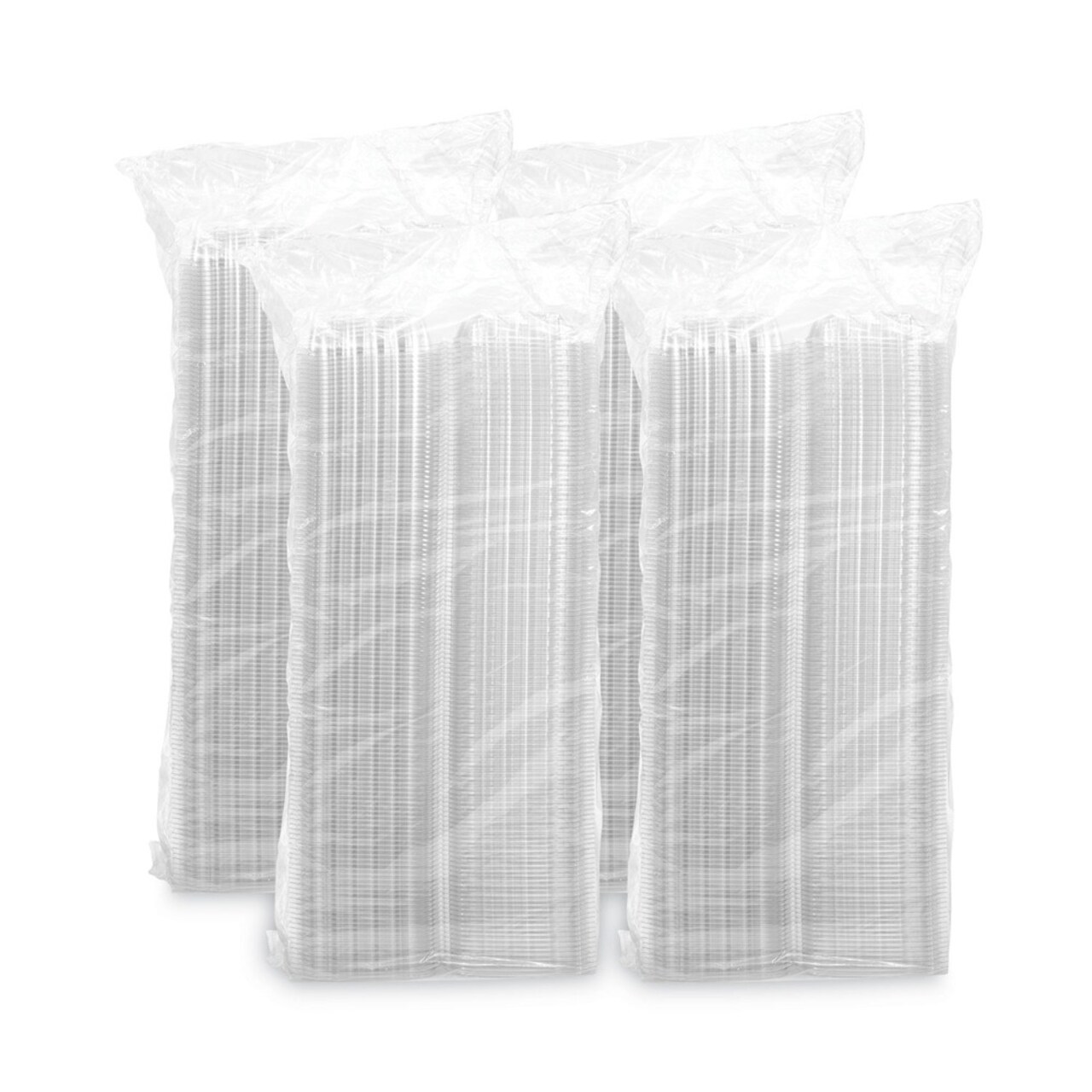 Dart ClearSeal 5.4 in. x 5.3 in. x 2.6 in. 13.8 oz. Hinged-Lid Plastic Sandwich Containers - Clear (500/Carton)